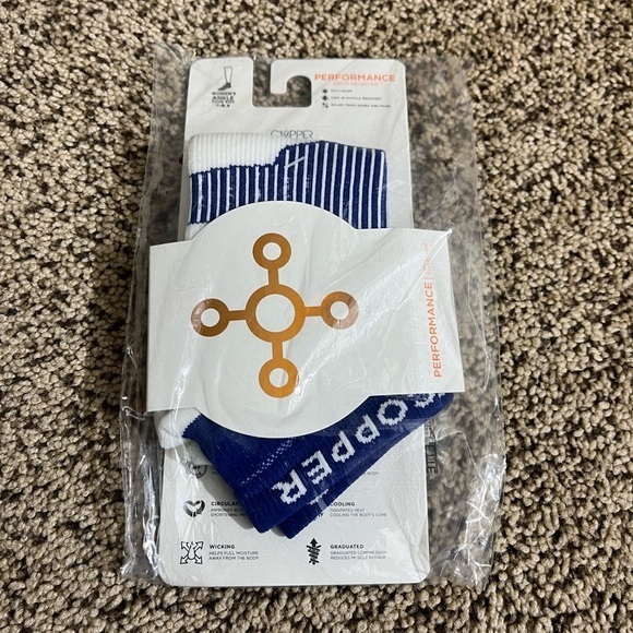 Tommie Copper Other - White and Blue Women’s Copper Socks